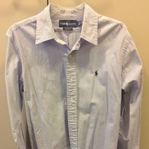 Ralph Lauren Custom Fit Pinstripe Dress Shirt